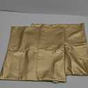 BRAWARM Faux Leather Throw Pillow Covers 18 X 18 Inches - Gold Leather Pilow Covers Pack of 2, Solid Dyed Leather Pillowcases for Couch Bed Sofa Garden Home Decorative
