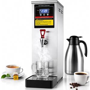 Commercial Hot Water Dispenser Countertop Water Boiler, 1600W 30L | 8GAL per Hour, Instant Hot Water Machine, Step-heating & 86-212°F Temperature Control, For Boba Tea Shop, Cafe, Office