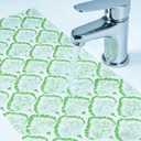 Shelf and Drawer Liner, 12in x 10FT Double Layer PVC Non-Adhesive Non-Slip Waterproof, Green Leaf for Kitchen Cabinets, Pantry, Bathroom, Dresser with Knife and Tape Measure