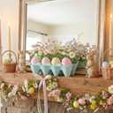 Easter Table Decoration with Egg Artificial Flowers Pastel Easter Egg Spring Centerpiece for Dining Living Room Farmhouse Table Decoration Indoor for Home Office