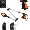 43" Extra Long Grabber Tool, Foldable Grabbers for Elderly Grab It Reaching Tool with Rotating Jaw +Magnets, 4" Wide Claw Opening Reacher Grabber Pickup Tool, Grabber Reacher Tool Heavy Duty