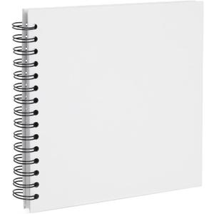 Paper Junkie 8x8 Inch Scrapbook Photo Album for Family Photos, Wedding Guest Book, Anniversary (40 Sheets) (White)