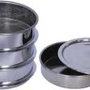 3 Pcs Lab Sieves6 Inch Diameter Test Sifter with Tray and lid