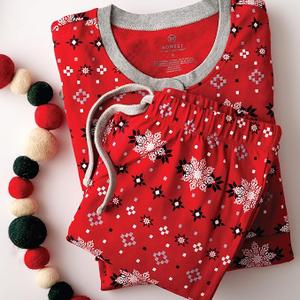 HonestBaby Family Matching Holiday Pajamas 100% Organic Cotton for Men L