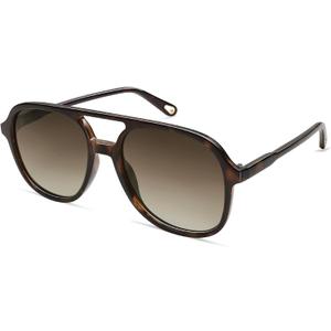 SOJOS Retro Polarized Aviator Sunglasses Womens Mens Classic 80s 90s Vintage Trendy Square Aviators SJ2174 (Dark Tortoise/Brown)