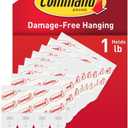 Command Indoor Small Replacement Strips, 64 Strips, Damage-Free Wall Hanging, Re-Hang Small Hooks for Home and Wall Decor, Holds up to 1 lb, White Adhesive