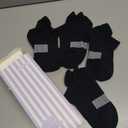 Amutost Ankle Socks Womens Athletic Running Comfort Cushioned 5Pairs (Black)