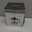 Elite Gourmet ETS623 BPA-Free Electric Citrus Juicer, Compact, Large Volume, Pulp Control, Oranges, Lemons, Limes, Grapefruits with Easy Pour Spout, 24oz, Black/Stainless Steel