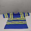 SKSAFETY High Visibility Safety Shirts for Men with Reflective Tapes - Quick Dry Class 2 Hi Vis Construction Work Shirts for Men, Short Sleeve Breathable Birdeyes T-Shirts with Pocket Blue (Small)