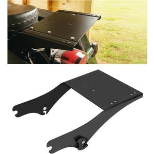 ECOTRIC King Luggage Trunk Bracket Rack Compatible with 1997-2008 Harley Touring FL Mount King Latches Razor Chop Trunk Mount - Black