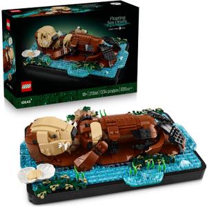 LEGO Ideas Floating Sea Otters Building Sets for Adults - Room or Office Decor for Women & Men, Ages 18+ - Gift Ideas for Birthday - 21366