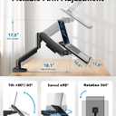 HUANUO 2 in 1 Function Laptop Mount with Tray, Fits 13-34 Monitors & Up to 17 Notebook, Ergonomic Laptop Arm with Full Motion Adjustment, Laptop Stand for Desk, VESA 75x75mm/100x100mm