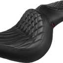 Comfort Gel Motorcycle Seat Replacement for Kawasaki 2006-later Vulcan 900 Classic/Classic LT 2007-later Vulcan 900 Custom Extra Thick Foam Pad with Cooling Gel Layer Cruiser Touring Seat