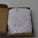 Ruffle Stall Shower Curtain, Vintage Handcrafted Bow Tie Bath Curtain for Master Bathroom, Ruched Microfiber Bathroom Curtain with 8 Buttonholes, 48" W x 72" H, White (LQ-10)