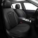 Car Seat Covers Full Set, Leather Seat Cover for Cars, 5 Seats Waterproof Automotive Seat Covers Fit Toyota Rav4 Camry Corolla Cruze CRV Accord, Black