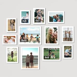 Heimlove White Collage Picture Frames Set of 12,Two 8x10,Two 6x8,Four 5x7,Four 4x6 Photo Frames,Gallery Wall Frame Set for Wall Mount or Tabletop Display Heimlove White Collage Picture Frames Set of 12,Two 8x10,Two 6x8,Four 5x7,Four 4x6 Photo Frames,Gallery Wall Frame Set for Wall Mount or Tabletop Display