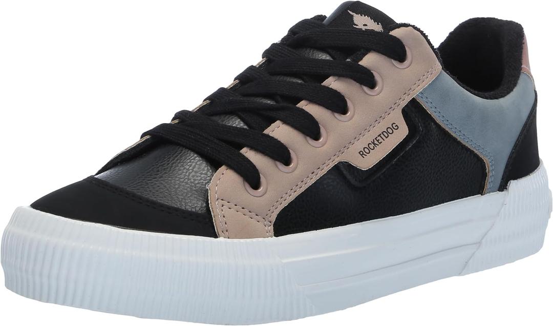 Rocket Dog Women's Cheery Comfort Plush Foam Sneaker (9, Black Combo)