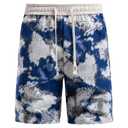 Mylldey Mens Shorts Casual Relaxed Fit Men's Walk Elastic Waist Drawstring Flat Front Shorts (Navy, 2XL) (Blue, XXL)