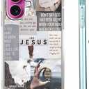 Jesus Quotes Case for iPhone 16,Christian Bible Verse Saying Collage,Unique Soft TPU Bumper Case Compatible with iPhone 16