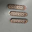 Guyker 3Pcs Single Coil Guitar Pickup Covers (52mm Pole Spacing), Copper Hollow Out Spider Web Style Pickup Mounting Ring Set Guitar Accessories Replacement Part(PS007, Bronze)