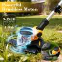 21V Cordless String Trimmer, 800W Brushless Weed Wacker with 2 x 4.0Ah Batteries, 4-in-1 Lightweight Weed Eater, Grass Edger and Brush Cutter for Lawn Yard Garden