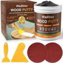 Wadities Black Wood Filler, Black Wood Putty, Paintable Stainable Wood Repair Putty, 9.87 Ounce Wood Furniture Repair kit, Quickly Repair Wood Cracks and Holes on Wooden Floor Furniture (Black)