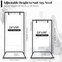 OurWarm Metal Wedding Sign Stand, Adjustable Welcome to Our Wedding Sign Holder, Heavy Duty Easel Stand for Sign W/Design Bundle & Leather Sign Hanging Straps, Seating Chart Stand, Easel for Display