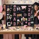 4 Set Graduation Photo Display Board Trifold Poster Board for Class of 2026 Grad Party Picture Display Graduation Photo Frames for Multiple Pictures Table Decor(Pink,24 x 16 Inches)