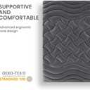 SLEEP ZONE Cooling Queen Mattress Topper, Premium Zoned Cool Mattress Pad Cover, Padded Mattress Protector Breathable Washable, Deep Pocket 8-21" (Grey, Queen)