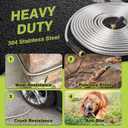 Metal Garden Hose 100FT - Heavy Duty Stainless Steel Metal Water Hose With 10 Function Nozzle, Lightweight, No Kink, Durable and Leak Proof Flexible Garden Hose for Yard, Outdoor