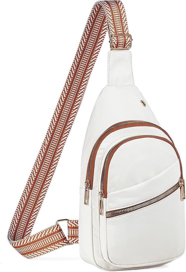 Xsecnua Crossbody Sling Bag Small Sling Backpack, Cross Body Bag Chest Bag for Women Men Travel Hiking Daypack