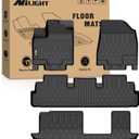Nilight TPE Floor Mats for Nissan Pathfinder 8 Seater 2022-2026 / Infiniti QX60 7 Seater 2022 2023 2024 2025 2026 All Weather Custom Fit Heavy Duty Floor Liners