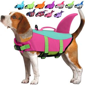 EMUST Dog Life Vests, Dogs Floats for Swimming, Boat, Pool, Ripstop Dog Life Jacket with High Buoyancy and Lift Handle for Dogs  (M, PinjiePink)