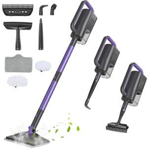 Steam Mop, Steam Cleaner with 400ML Water Tank, 2 Washable Pads, 23FT Power Cable floor steamer, Detachable Steam Mops for sealed Hard Floors, Marble, Stone, Hardwood (Lavender)