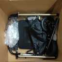 Walkers for Seniors Taller 5.3~7ft, Lightweight Foldable Rollator Walker, Built in Cable, Reinforced Aluminum Frame, 8" Big Rubber Wheels for All Terrain, 350lb Weight Capacity, Golden