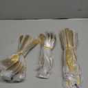 Gold Silverware Set 60 Pieces Service for 20, Stainless Steel Titanium Gold Flatware Set include Knives Spoon Forks Set, Silverware Set, Serving Utensil Set