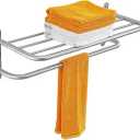 Sagetta 24 Inch Bahtroom Hotel Towel Rack Shelf with Bar Wall Mounted Brushed Nickel Stainless Steel for Wall House Lavatory and Hotel, Rustproof