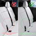 Tesla Model Y Seat Covers 2025 2026 Juniper, Custom Fit Full Coverage Waterproof Nappa Leather Car Seat Cover Set Accessories, Airbag Compatible(White)