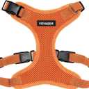 Voyager Step-in Pet Harness - All Weather Mesh, Adjustable Step in Harness for Cats and Dogs by Best Pet Supplies - Orange, M (M (Chest: 17 - 21"))