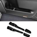 4PCS Door Side Cup Holder Inserts for 2010-2024 Toyota 4Runner Soft Front & Rear Side Door Storage Box Car Side Organizer Inserts Pocket for 4 Runner Interior Accessories