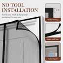 Yotache Magnetic Screen Door for Sliding & French Doors 60"x80", Screen Size 62"x81", Double-Sided Opening Screen Reinforced Mesh with Strong Magnets for Large Front/Back Patio Doors
