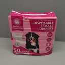 American Kennel Club Female Dog Wrap, Disposable Diapers with Wetness Indicator, (Extra Large Low Tail, 50, Count)