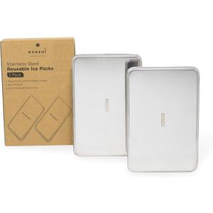 ecozoi Stainless Steel Lunch Chillers - Ice Packs for Lunch Bags, Lunch Boxes, Bento Boxes and Coolers