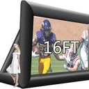 16ft Inflatable Projector Screen, Outdoor Projector Screen, Front/Rear Projection, Including Blower, Pedestal, Straps and Storage Bag