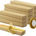 Rocutus Jewelry Gift Boxes - Necklace, Earring, Ring Boxes - Cotton Filled Cardboard Paper Gift Cases for Wedding, Engagement (Kraft, 12 Pack)