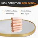 Delma 28x20 Gold Oval Bathroom Mirror for Over Sink, Aluminum Frame
