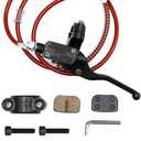 Upgraded Mini Bike Brake Kit Hydraulic Disc Hand Brake the Left of The 7/8'' Handlebars 50 Inch Hose Replacement for Predator 79cc 97cc 2.8hp Replacement for Baja Doodle Bug DB30 Blitz Dirt Bug Racer