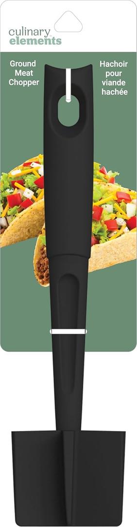 Ground Meat Chopper, Safe for All Cookware, Black