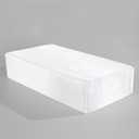 HOMBYS Pillowcase for Cube Shape Pillow-Silky and Smooth Satin Pillowcase with Hidden Zip (ONLY Pillowcase)-12"x24"x5.5" (White)
