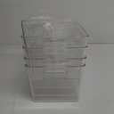 Set of 8 Clear Plastic Storage Bins, 4 Large and 4 Small Stackable Storage Containers for Pantry Organization and Kitchen Storage Bins,Home Edit and Cabinet Organizers